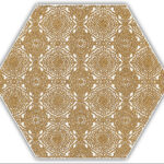 Paradyz Shiny Lines Gold Hexagon Inserto E dekorcsempe 19,8x17,1