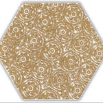 Paradyz Shiny Lines Gold Hexagon Inserto F dekorcsempe 19,8x17,1