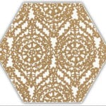 Paradyz Shiny Lines Gold Hexagon Inserto A dekorcsempe 19,8x17,1