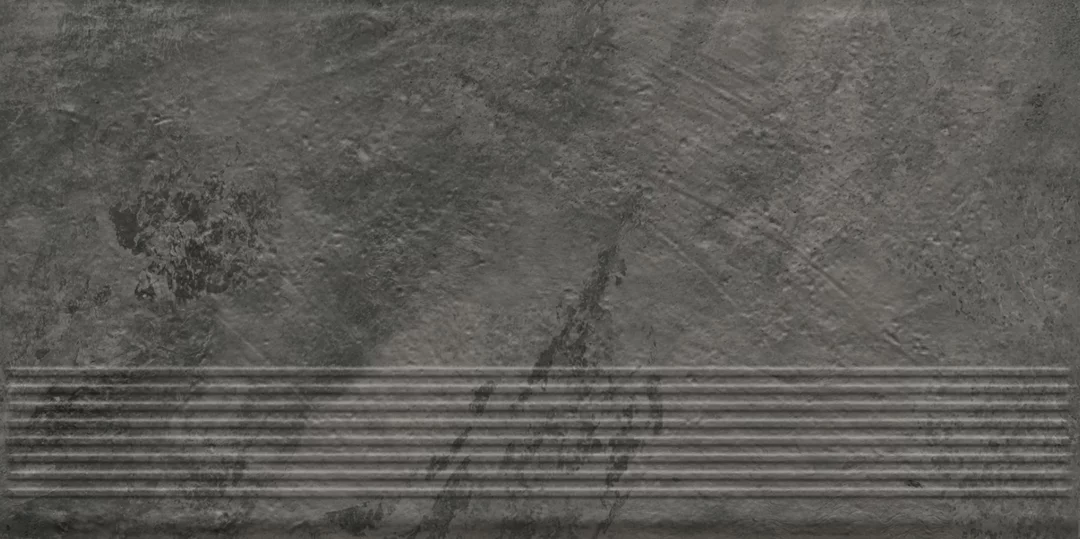 ARDIS_DARK_stopnica_struktura_mat_300x600_T1.png Paradyz Ardis Dark Klinker Strukuta 30x60 lépcsőlap - Image 1
