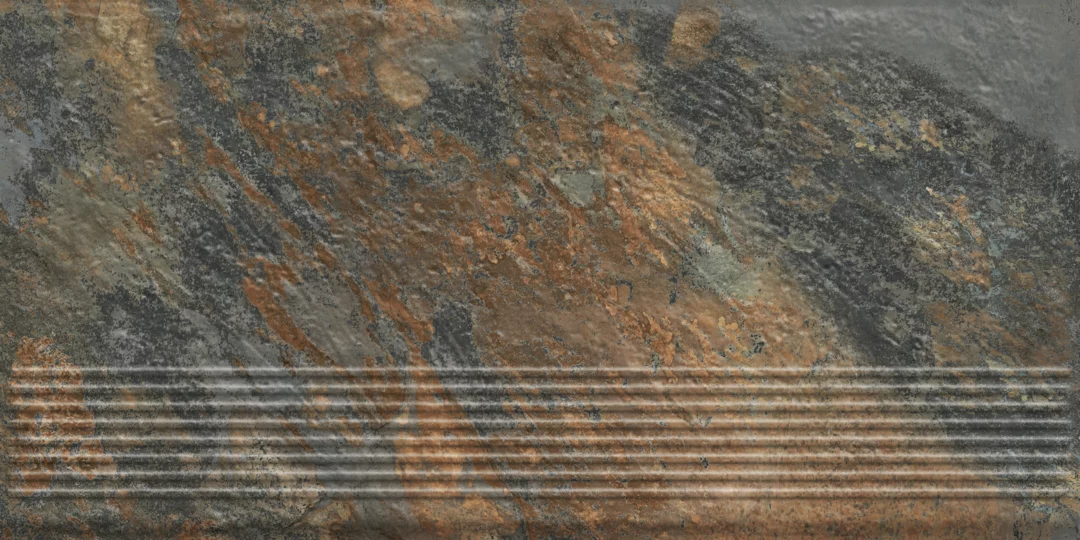 ARDIS_RUST_STOPNICA_struktura_mat_300x600_T1.png Paradyz Ardis Rust Klinker Strukuta 30x60 lépcsőlap - Image 1